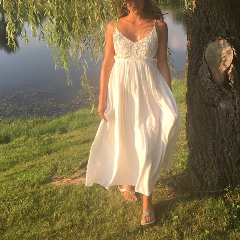 Gorgeous Boho White Summer Dress | Size Small Women| Pristine Condition